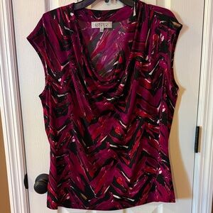 Kasper Women's Fuchsia and Black Blouse